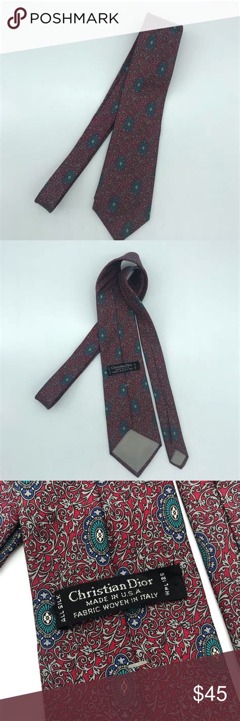 Vintage Christian Dior tie made in the USA fabric woven in Italy 